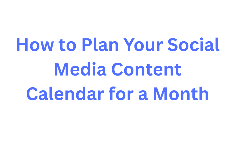 Plan social media content calendar