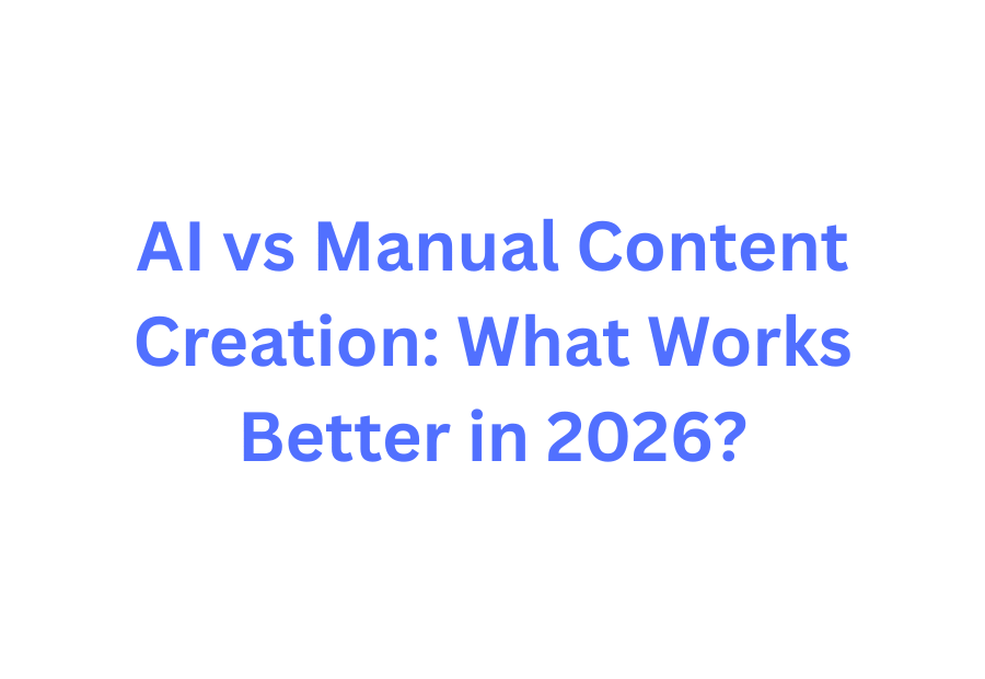 Comparison chart of AI versus manual content creation benefits