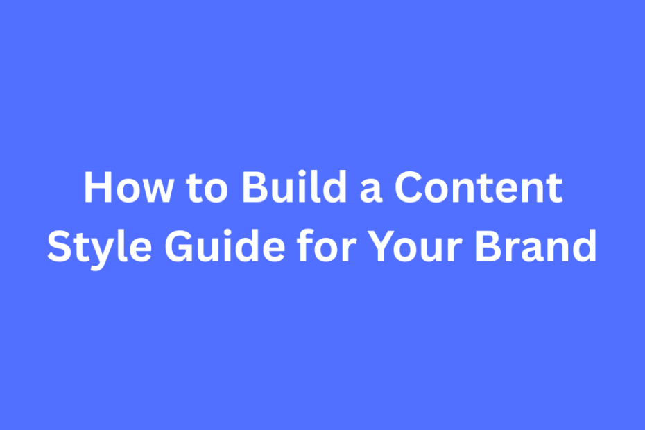 Marketing team collaborating on brand content style guide document with laptop and style guidelines