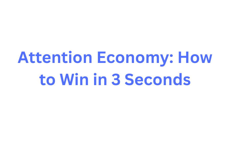 Attention Economy How to Win in 3 Seconds – SEO blog post title graphic 2026
